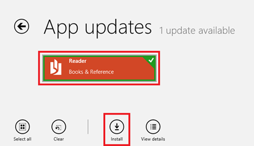 Windows 8 Apps Available Updates